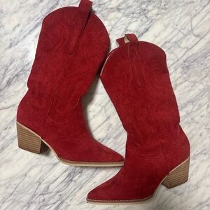 Altar'd State Red Heeled Boots